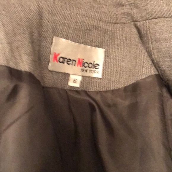 93 Karen  Nicole New York Vintage fur trimmed jacket sz 6 p2p 16 - Picture 8 of 11